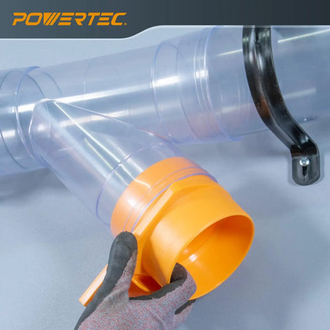 Y Fitting For 4 Inch Dust Collection System With 4 Inch ID To 4 Inch OD Pipe Connections Includes Splice And Hose Connector Adapters One Pack For Shop Dust Collectors And Pro Woodworking Setups