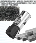 Cigarette Lighter Socket Replacement With Removal Tool For 12V Cars Power Outlet Socket Adapter Plug Base Repair Kit Durable ABS Aluminum Build Easy Install
