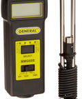 MMG608 Grain Moisture Meter With Large Four Digit LCD, Red LED Bar Graph, Data Hold, Min And Max Memory, shown with probes