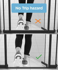 Clear Ultimate Baby Gate With Auto Close Walk Through No Fuss Safe Step Design Secure Handle Pressure Mounted Stairs Gate