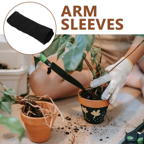 Dang Tough Cut Resistant Arm Sleeves For Gardeners And Carpenters With Elastic Wrist Guard used while planting in pots.