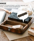 Heavy Duty Antique Small Box Hinges Pack Of Twelve With Six Hole Long Flush Cabinet Hinges For Jewelry Boxes DIY Storage