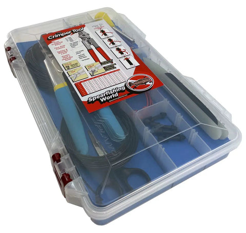 Speargun Rigging And Repair Kit For Grab And Go Spearfishing Tool Box With Lighter And Scissors, Stainless Gear in Plano box