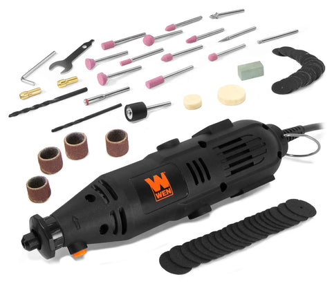 1 Amp Variable Speed Rotary Tool Kit With 100 Plus Accessories For Cutting, Sanding, Grinding, Polishing, Drilling, Deburring, Shaping