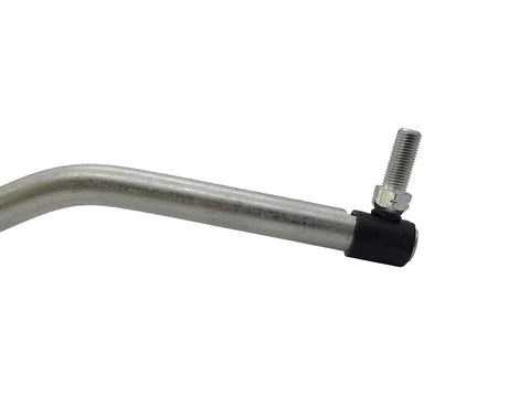 Left Hand Drag Link 532194740 Fits Craftsman Poulan Husqvarna Weedeater And Other Pro Grade AYP EHP Lawn Tractors Replacement Part 194740 close-up of threaded joint