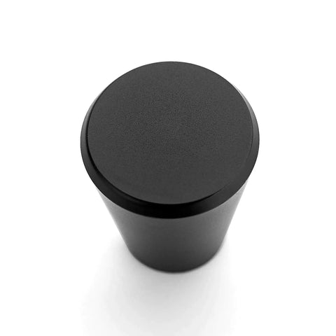 Top view of a matte black kitchen cabinet knob part of the "Matte Black Kitchen Cabinet Knobs 10 Pack 3/4 Inch Round Drawer Pulls For Cabinets Dresser And Doors Easy Upgrade For Any Room Euro Style Hardware With Smooth Finish Durable Handles For Daily Use"