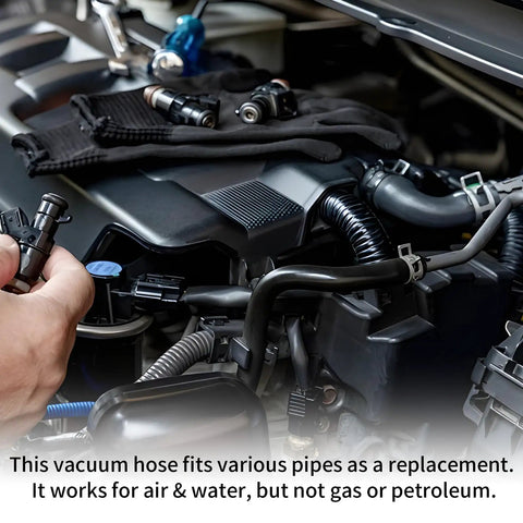 Six Feet High Performance Automotive Vacuum Line Kit With 64 Connectors For Car Piping System Perfect Fix For Your Ride Using Durable Silicone Hoses In Sizes From One Eighth To Three Eights Inch, engine bay install