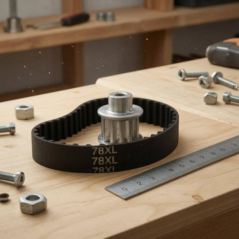 Spindle Drive Timing Belt Kit With Rounded Pulleys And Cogs Includes 795 Motor 5mm Pulley And 118XL Belt for CNC Robotics