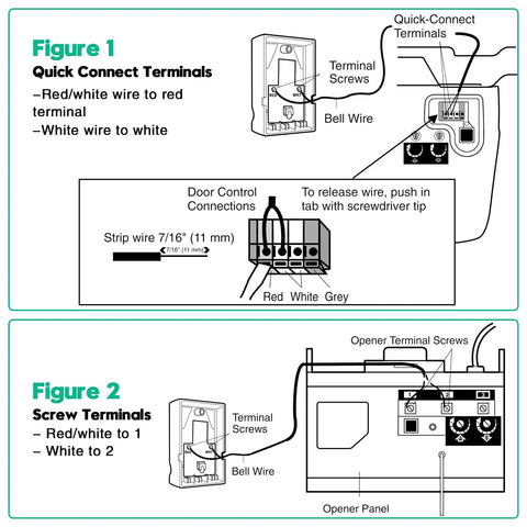 Installation diagram for Multi Function Wall Keypad Replacement For 78LM Wired Garage Door Opener, wiring instructions shown.