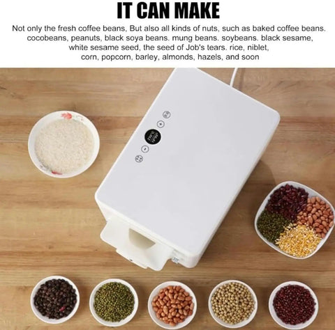Premium Electric Coffee Roaster Machine Featuring 1500 Gram Drum Capacity And Smart Thermostat Controls, suitable for various beans and nuts.
