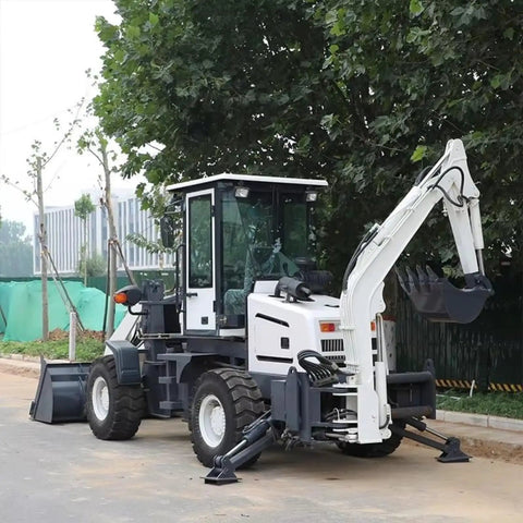 Powerful 4WD Backhoe Loader With 2.5 Meter Digging Depth, Heavy Duty Excavation Gear, Loader Bucket on job site