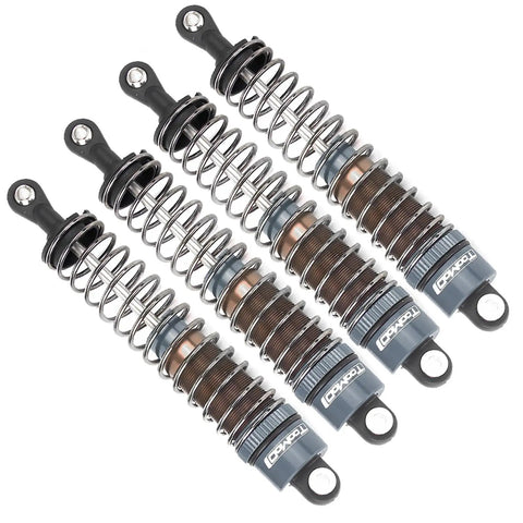 80mm RC Oil Filled Shock Absorber Kit For One Tenth Scale Crawlers Tamiya TRX4 Axial SCX10 D90 Off Road Upgrades Aluminum Bodies Grey