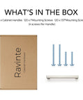60 Pack Square Cabinet Handles In Brushed Nickel Stainless Steel Drawer Pulls For Kitchens Cabinets Cupboards And Furniture 5 Inch Center To Center Durable Modern Hardware box contents displayed, including screws and one handle