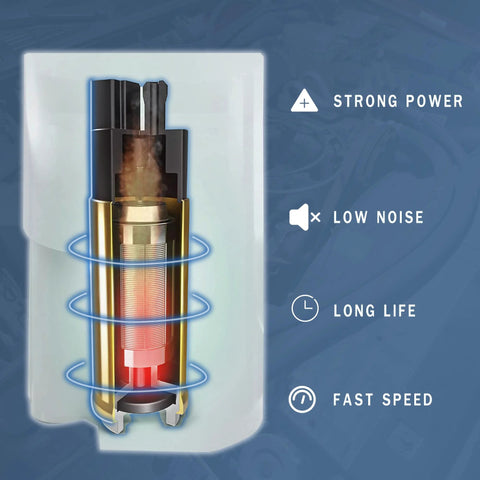 Fuel Pump Assembly For 2001 2002 2003 2004 2005 Honda Civic With 1.3L 1.7L And 2.0L Engines Includes Sending Unit Float Reservoir Fuel Strainer Upgraded Wiring Harness And Tank Seal, highlighted with features like strong power and low noise on blue background.