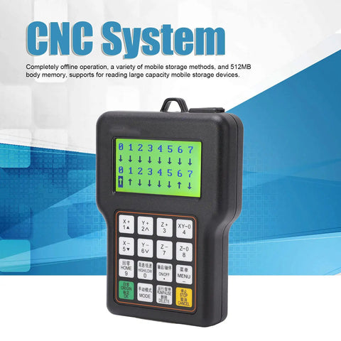 Beast Mode Control System with Motion Controller Board, 512MB RAM, offline CNC system with numeric keypad and LCD display.