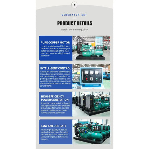 Monitoring Generator Set High Power Electric Generator For Home Backup Marine Operation And Construction Site Use Reliable Energy System For Business Owners Boss Grade Heavy Duty Power Solution, product details page