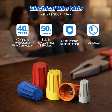 310 Piece Wire Nut Assortment Kit With Spring Loaded Caps Twist On Connectors For Quick Secure Wiring Connections UL Listed