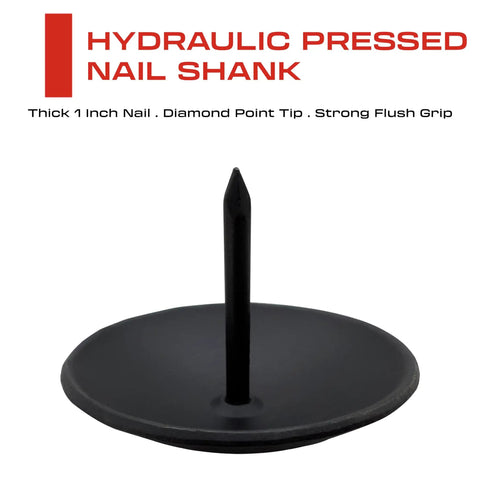 Top Shelf Matte Black Clavo Nails 50 Pack 1.5 Inch Decorative Studs For Upholstery Tacks, thick 1 inch hydraulic pressed nail shank.