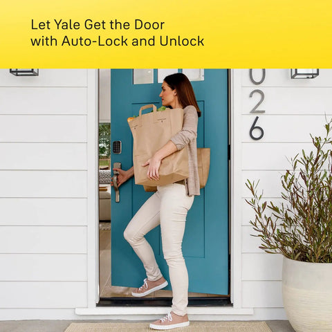 Person using Wi-Fi Smart Module For Assure Digital Locks And Levers No Hub Needed Easy Slot-In Upgrade That Adds 2.4 GHz Wi-Fi.