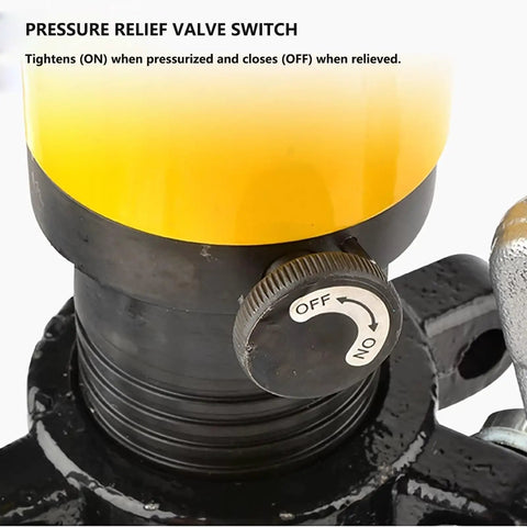 Heavy Duty Hydraulic Gear Puller Kit And Wheel Bearing Separator valve switch detail for adjusting pressure in hydraulic systems.