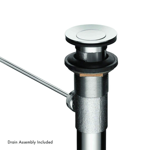 Modern Low Flow One Handle Tall 10 Inch Bathroom Sink Faucet In Brushed Nickel EcoRight Water Saving Design with pop-up drain view
