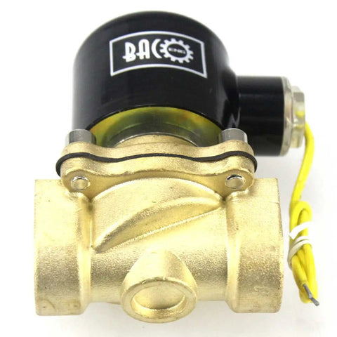 Brass Electric Solenoid Valve Three Quarter Inch NPT AC 110V Normally Closed For Plumbing And Auto Water Lines