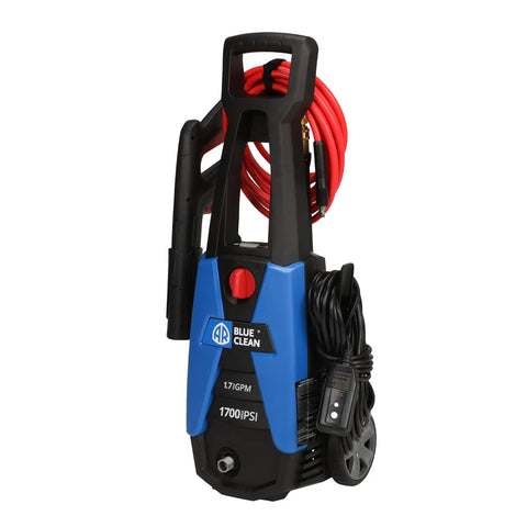Electric Pressure Washer 1600 PSI 1.7 GPM Portable Cleaner with onboard storage, red and black design, Lightweight 16 lb