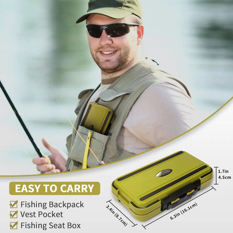 Angler carrying All In One Fishing Accessories Kit With Tackle Box 255 Piece Set Includes Hooks Jig Heads Sinkers Weights