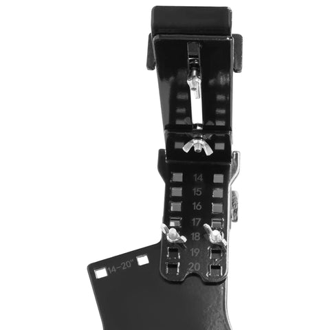 Heavy Duty Wheel Fitment Simulator And Rim Size Mockup Tool Covers 14 To 22 Inch Diameters showing adjustable size markers from 14 to 20 inches.