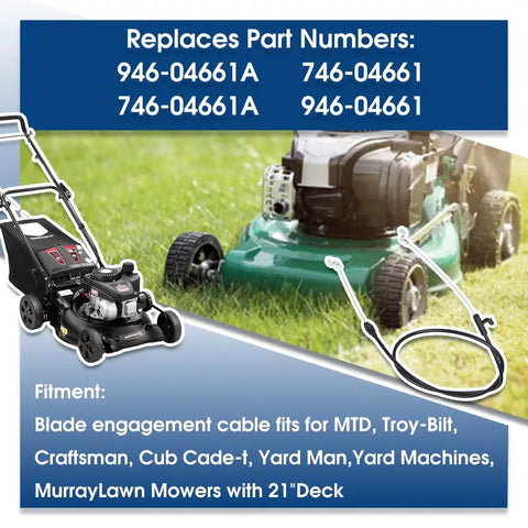 Lawn mower with Replacement Control Cable For Lawn Mowers Throttle And Brake Fits MTD Craftsman 946-04661A model details