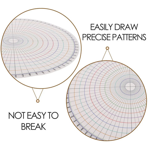 Heavy Duty Pottery Circle Divider Lays Dead Center For Precision Clay Slab Layout And Ceramic Wheel Projects, showing precise pattern guide.