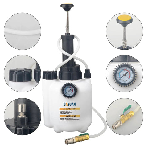 Must Have 3L Manual Transmission Fluid Transfer Pump Kit for Easy Oil Filling Universal Filler System with pressure gauge and hose