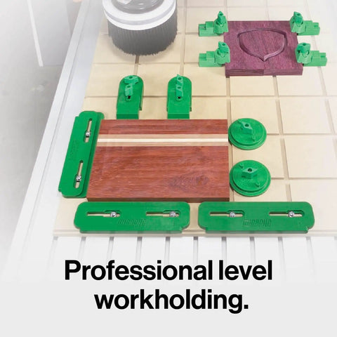 Ultimate Versatile Dovetail Workholding Kit Bundle with 1/2 Inch Shank Router Bit for Epic CNC Projects, fixtures, and jigs layout.