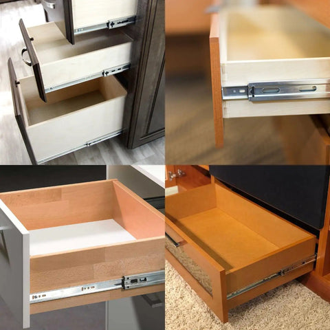 Heavy Duty 12 Inch Drawer Slides With Smooth Metal Ball Bearing Rails For Two Way Side Mount Cabinets And Furniture, 4 Pack