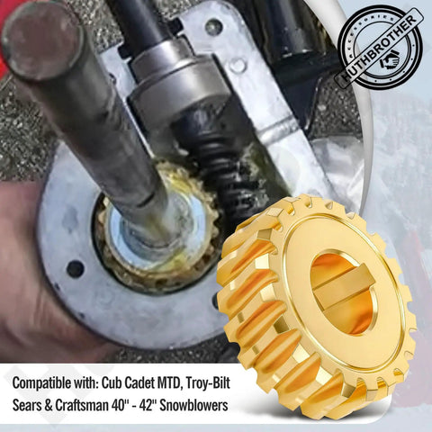 20T Worm Gear Replacement for 40 to 42 Inch Snowblowers as a Go-To Fix 1-7/8 Inch OD Fits Craftsman Cub Cadet Troy-Bilt Sears and More