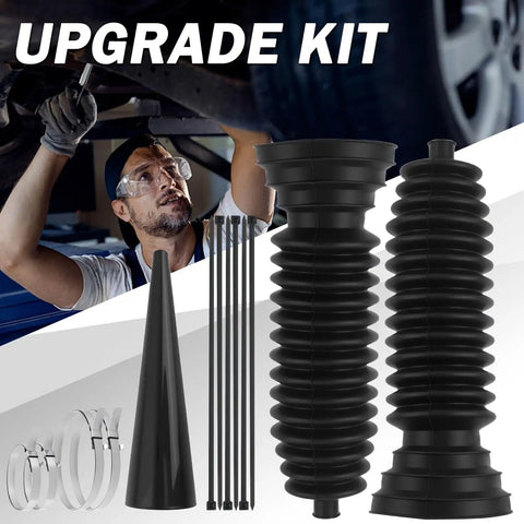 Two Pack Extended Tie Rod Inner Boot Kit With Expander Tool And Cable Ties, Dustproof Rack And Pinion Boot With Cuttable Large Caliber