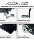 Close-up on rotary knob and removable rocker handle of Tube And Pipe Bead Rolling Tool For Five Eighth Inch And Larger Tubing Fits Aluminum Intake