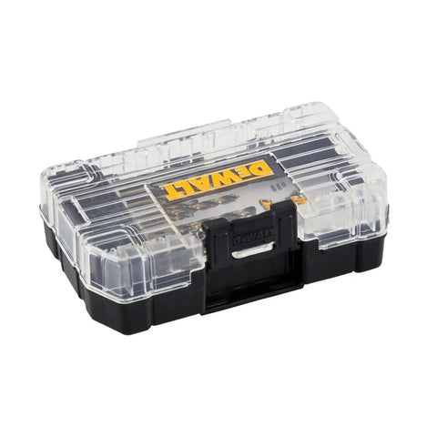 12 Piece Black And Gold Drill Bit Set With Premium Finish Impact Driver Bits in clear plastic storage case