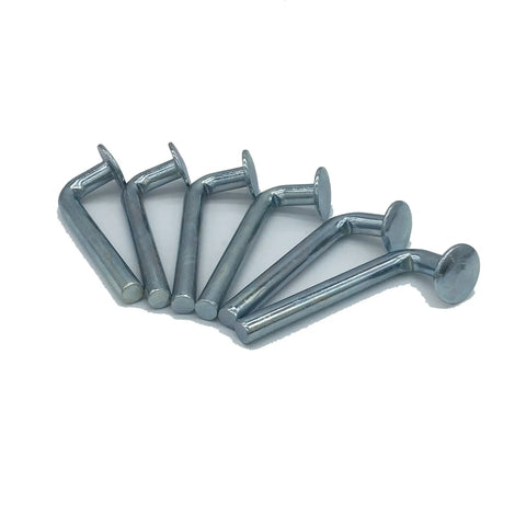 Heavy Duty Pallet Rack Safety Bolt Drop Pin With Round Top Hat 0.750 Inch Diameter 0.300 Inch Width 3.025 Inch Height