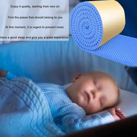 Top Notch Heavy Duty Closed Cell PU Acoustic Foam Panels For Home Studios And Gyms Ultra Resilient Self Adhesive Sound Proof Pads close-up of rolled soundproofing foam.