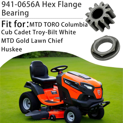 Hex Flange Bearing And Pinion Gear Bushing Kit 941-0656A 717-1554 compatible with Toro lawn tractor and parts shown