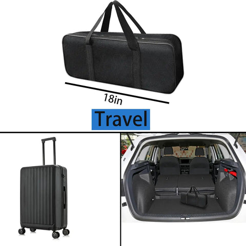 Telescopic Carbon Fiber Fishing Pole Combo Kit With Reel 6.9 Ft Travel Rod Set carry bag in car trunk and suitcase