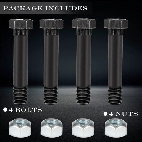 Tough As Nails Trailer Leaf Spring Shackle Bolt And Lock Nut Pair Fits One Point Seven Five Inch Wide Springs, includes 4 bolts and 4 lock nuts.