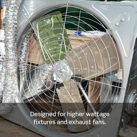 Exhaust fan setup highlighting Countdown Timer Switch For Bathroom Lights And Fans With Four Presets 10 20 30 60 Minutes.