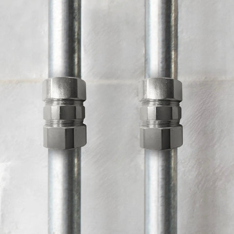 20 Pack Lighting Threadless Couplings For Half Inch Electrical Conduit Fittings, zinc plated steel installed on conduit pipes