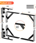 Heavy Duty Gate Frame Kit No Sag For Wood Fence Gates With size measurements and black steel corner brackets and screws