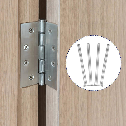 Four Pack Three Point Five Inch Door Hinge Pins Stainless Steel Replacement Kit For Interior Doors DIY Ready Hinge Bushing