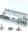 150 Piece Canvas Snap Kit Stainless Steel Marine Grade 3 Eighth Inch Socket Snaps Easy Install With Two Setting Tools For Leather Boat Covers And Furniture Great For Marine Covers Outdoor Furniture Cushions Tents And Diy Projects