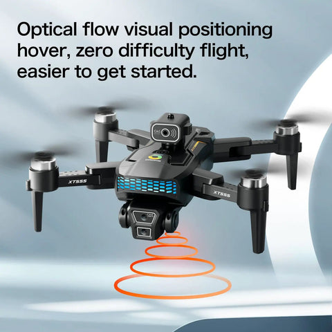 Dope 4K EIS Camera Drone With 4.5 Inch HD Controller Screen And 60 Minute Flight Time for beginners hovering in sky