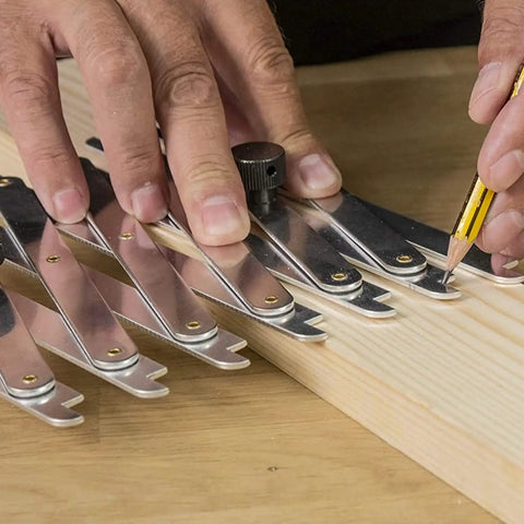 No Sweat Equidistant Measuring Tool For Dialing In Evenly Spaced Marks Smooth Sliding Measure 3.3 To 28 Inches used for marking slots on wood.